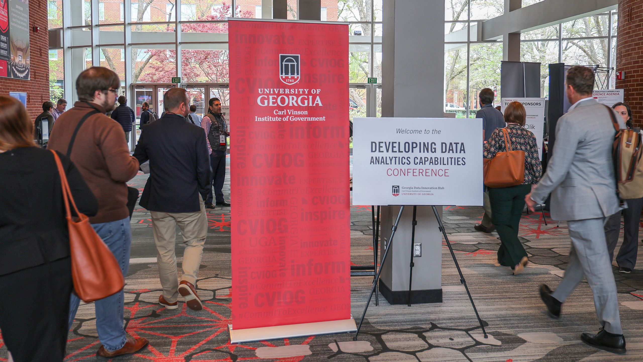 Professional walk by signs at the 2026 Developing Data Analytics Capabilities Conference.