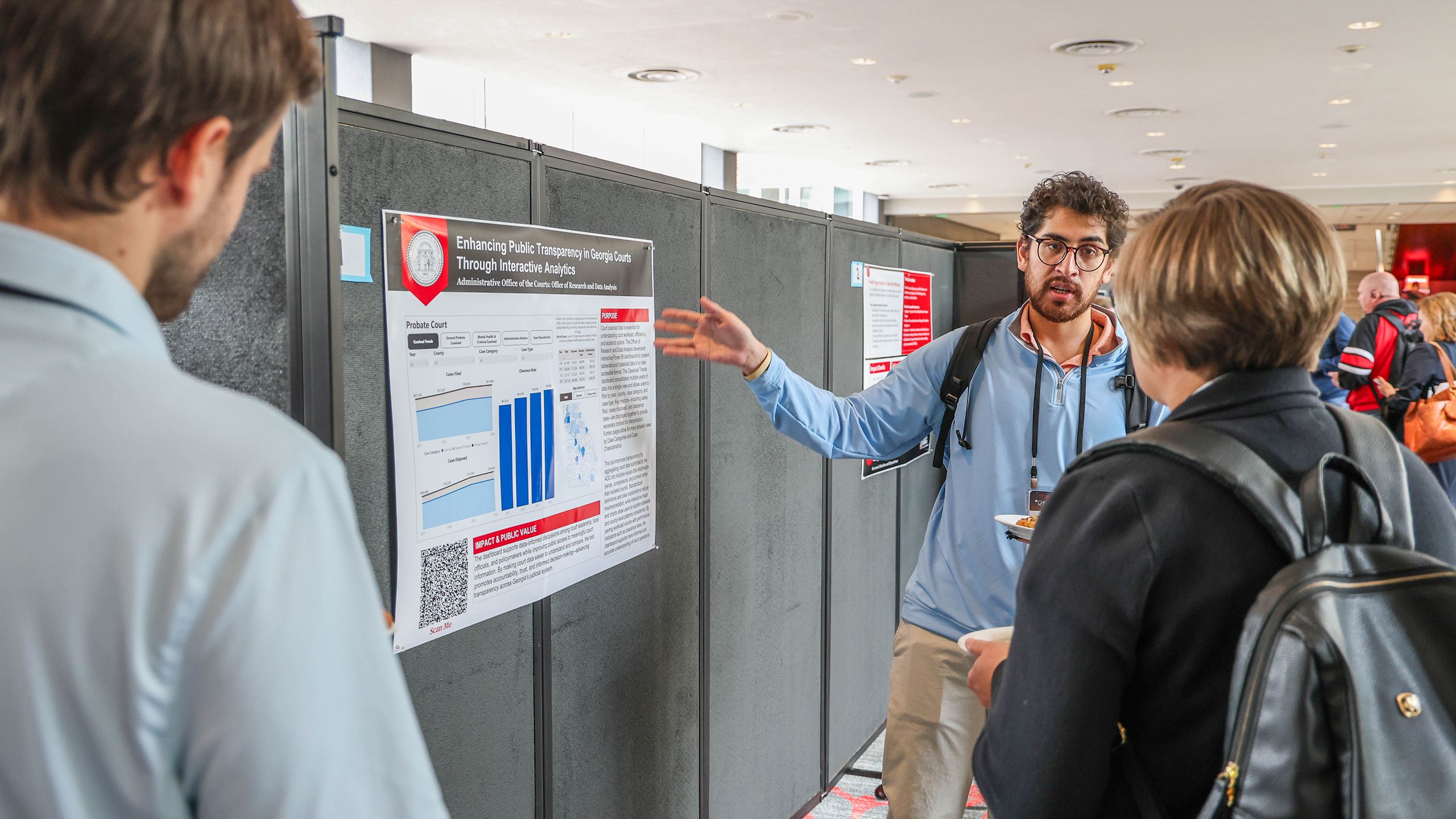 Some conference participants took part in the Data Analytics Olympics poster competition. 