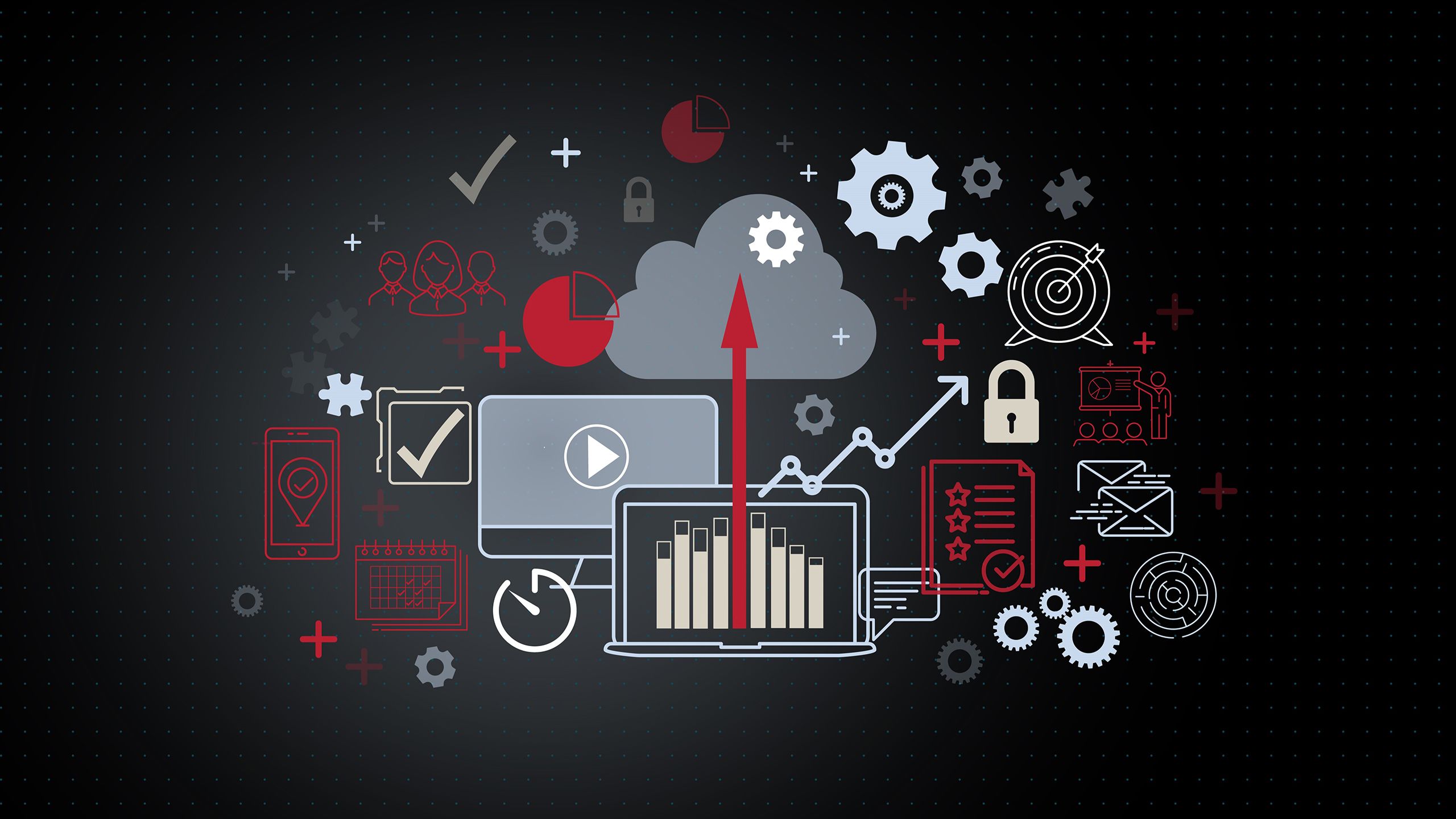 Graphic image to represent data analytics and visualization.